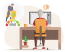 پیش‌نمایش فایل old-man-working-on-laptop-5668680 از پک سالمندان با تکنولوژی