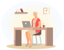 پیش‌نمایش فایل old-woman-sitting-with-computer-at-workplace-5668679 از پک سالمندان با تکنولوژی