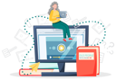 پیش‌نمایش فایل old-woman-working-on-computer-at-home-5668665 از پک سالمندان با تکنولوژی