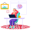 پیش‌نمایش فایل old-woman-working-on-laptop-5668659 از پک سالمندان با تکنولوژی