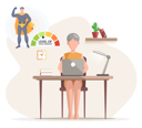 پیش‌نمایش فایل senior-lady-working-with-laptop-5668681 از پک سالمندان با تکنولوژی