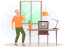 پیش‌نمایش فایل aged-man-chatting-on-video-call-5668691 از پک سالمندان با تکنولوژی
