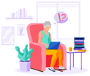 پیش‌نمایش فایل aged-woman-working-on-laptop-5668683 از پک سالمندان با تکنولوژی