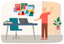 پیش‌نمایش فایل elderly-man-doing-workout-while-attending-online-gym-class-5668697 از پک سالمندان با تکنولوژی