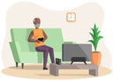 پیش‌نمایش فایل old-man-sitting-on-couch-plays-video-games-on-tv-5668699 از پک سالمندان با تکنولوژی