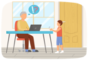 پیش‌نمایش فایل old-man-sitting-with-computer-asks-his-grandson-of-help-5668706 از پک سالمندان با تکنولوژی