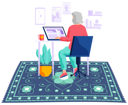 پیش‌نمایش فایل old-woman-working-on-laptop-5668685 از پک سالمندان با تکنولوژی