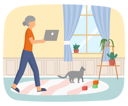 پیش‌نمایش فایل retired-elderly-woman-with-computer-5668708 از پک سالمندان با تکنولوژی