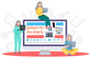 پیش‌نمایش فایل aged-ladies-working-on-computer-5668599 از پک گجت‌ها برای سالمندان
