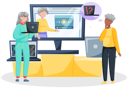 پیش‌نمایش فایل aged-women-working-on-computer-5668597 از پک گجت‌ها برای سالمندان