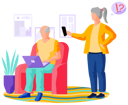 پیش‌نمایش فایل old-woman-working-on-laptop-and-aged-man-chatting-on-video-call-5668596 از پک گجت‌ها برای سالمندان