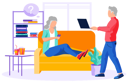 پیش‌نمایش فایل aged-man-working-on-laptop-and-aged-woman-chatting-on-video-call-5668631 از پک زوج سالمند با گجت‌ها