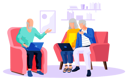 پیش‌نمایش فایل elderly-people-working-on-computer-5668635 از پک زوج سالمند با گجت‌ها