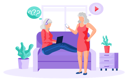پیش‌نمایش فایل elderly-woman-working-with-technology-5668642 از پک زوج سالمند با گجت‌ها