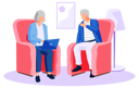 پیش‌نمایش فایل grandmother-is-teaching-grandfather-how-to-use-laptop-5668636 از پک زوج سالمند با گجت‌ها