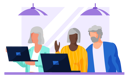پیش‌نمایش فایل senior-man-and-woman-sitting-and-using-laptop-5668640 از پک زوج سالمند با گجت‌ها