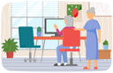 پیش‌نمایش فایل aged-women-working-on-computer-5668566 از پک گجت‌ها برای سالمندان