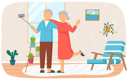 پیش‌نمایش فایل elderly-man-and-woman-take-selfie-on-smartphone-5668562 از پک گجت‌ها برای سالمندان