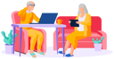 پیش‌نمایش فایل old-woman-and-man-working-on-laptop-and-tablet-5668577 از پک گجت‌ها برای سالمندان