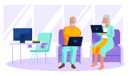 پیش‌نمایش فایل senior-man-and-woman-working-on-laptop-5668588 از پک گجت‌ها برای سالمندان