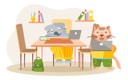 پیش‌نمایش فایل animals-working-in-office-5670732 از پک حیوانات کاری