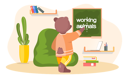پیش‌نمایش فایل bear-working-on-laptop-5670731 از پک حیوانات کاری