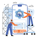 پیش‌نمایش فایل application-under-maintenance-5669263 از پک طراحی و توسعه اپلیکیشن