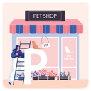 پیش‌نمایش فایل girl-with-cat-at-pet-shop-5669334 از پک فروشگاه حیوانات خانگی