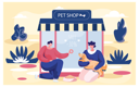 پیش‌نمایش فایل couple-with-dog-at-pet-shop-5669339 از پک فروشگاه حیوانات خانگی