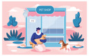 پیش‌نمایش فایل girl-pampering-dog-near-pet-shop-5669337 از پک فروشگاه حیوانات خانگی