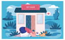 پیش‌نمایش فایل girl-playing-with-cat-at-pet-shop-5669338 از پک فروشگاه حیوانات خانگی