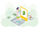 پیش‌نمایش فایل woman-using-green-technology-5680589 از پک فناوری سبز