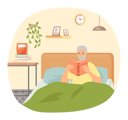 پیش‌نمایش فایل aged-man-reading-book-in-bed-5684872 از پک کتاب خوانی