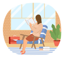 پیش‌نمایش فایل happy-woman-reading-book-5684854 از پک کتاب خوانی