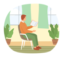 پیش‌نمایش فایل man-reading-book-5684853 از پک کتاب خوانی