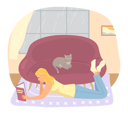 پیش‌نمایش فایل young-girl-reading-book-5684870 از پک کتاب خوانی