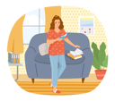 پیش‌نمایش فایل young-woman-reading-book-standing-near-stack-of-books-5684873 از پک کتاب خوانی