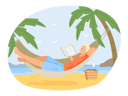 پیش‌نمایش فایل man-rests-lies-on-hammock-and-reads-book-5684880 از پک خواندن کتاب