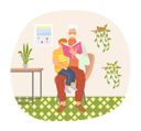 پیش‌نمایش فایل senior-man-telling-bedtime-story-to-child-5684888 از پک خواندن کتاب