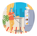 پیش‌نمایش فایل young-woman-reading-book-standing-near-stack-of-books-5684885 از پک خواندن کتاب