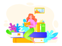 پیش‌نمایش فایل female-book-lover-5684391 از پک خواندن کتاب