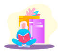 پیش‌نمایش فایل happy-female-book-reading-5684389 از پک خواندن کتاب