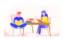 پیش‌نمایش فایل young-students-reading-book-5684378 از پک خواندن کتاب
