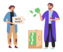 پیش‌نمایش فایل beggar-asking-money-from-rich-man-5728411 از پک ثروت و فقر