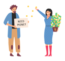 پیش‌نمایش فایل beggar-asking-money-from-rich-woman-5728404 از پک ثروت و فقر
