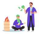 پیش‌نمایش فایل poor-boy-begging-money-from-rich-man-5728431 از پک ثروت و فقر