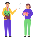پیش‌نمایش فایل poor-woman-holding-piggy-bank-and-millionaire-with-money-briefcase-5728405 از پک ثروت و فقر