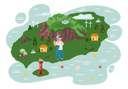 پیش‌نمایش فایل female-villager-standing-on-island-5757576 از پک جزیره