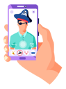پیش‌نمایش فایل hand-holding-phone-with-filters-5757863 از پک سلفی