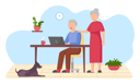 پیش‌نمایش فایل aged-couple-using-laptop-5758168 از پک سالمندان با تکنولوژی